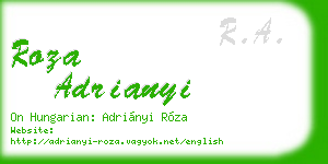 roza adrianyi business card
